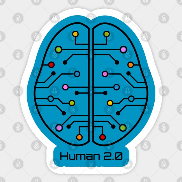 Human 2.0 Sticker by Artpunk101